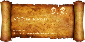 Dózsa Rudolf névjegykártya